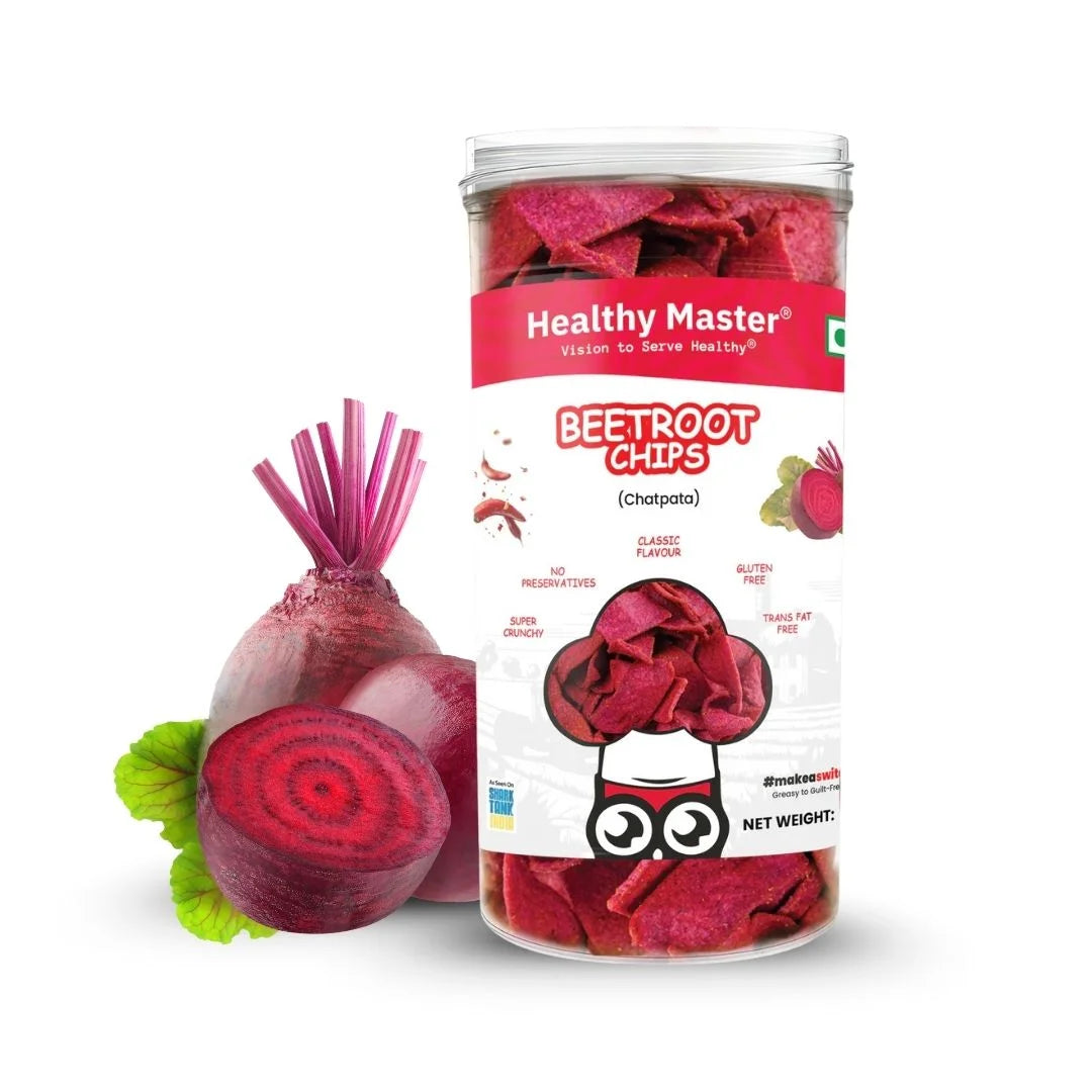Beetroot Chips - Light and Crispy (Chatpata Spice)