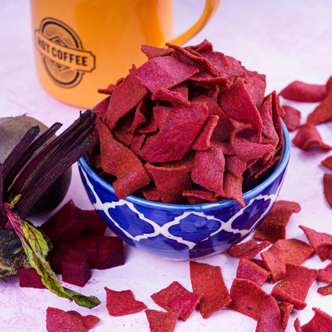 Beetroot Chips - Light and Crispy (Chatpata Spice)