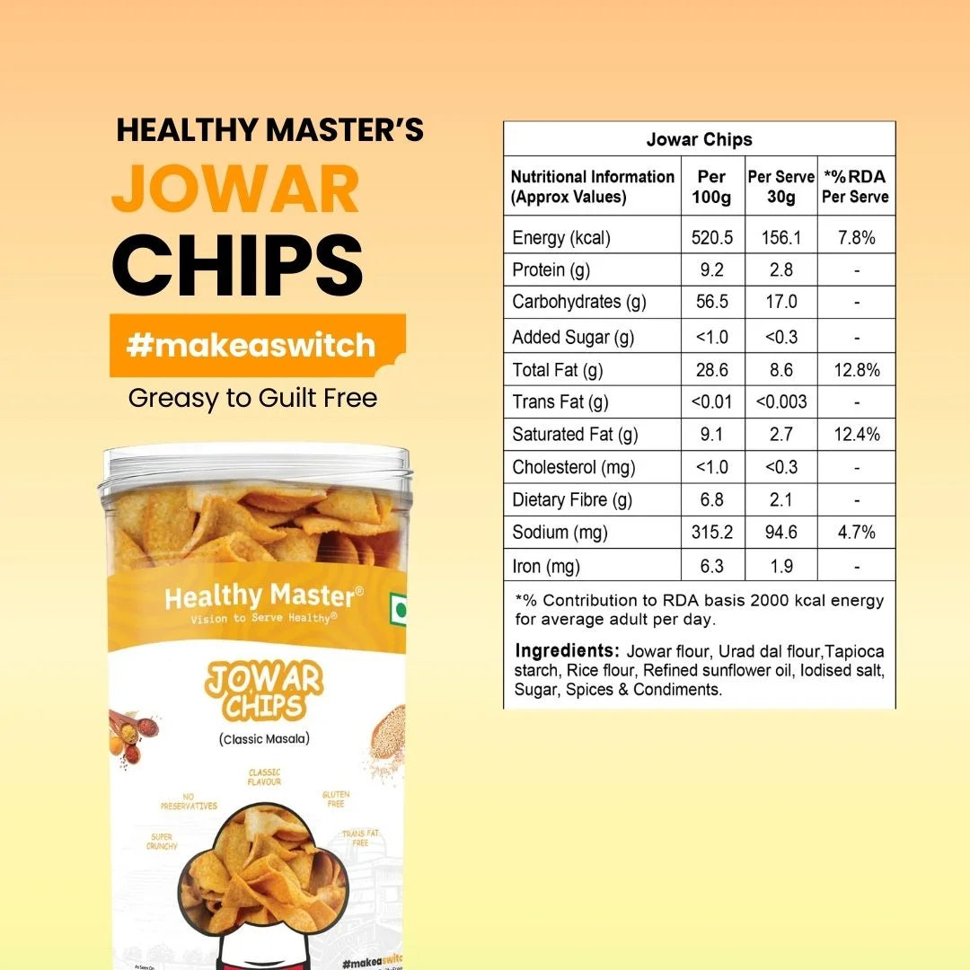 Jowar Chips - Light and Crispy (Classic Masala)