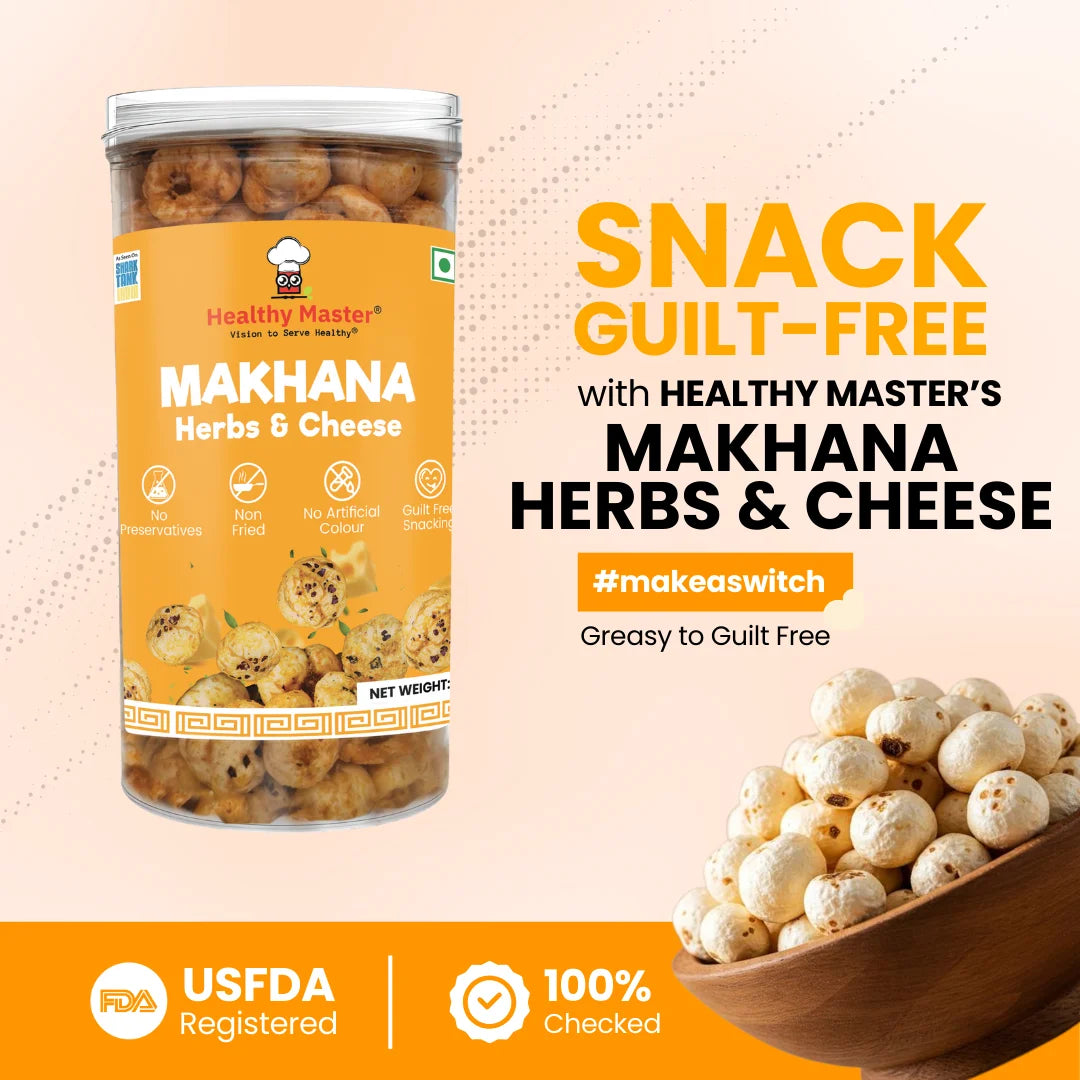 Crispy Fox Nuts (Makhana) - Herbs & Cheese Flavour