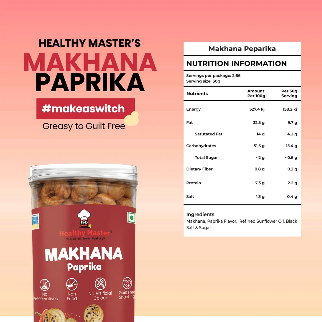 Crispy Fox Nuts (Makhana) - Peprika Flavour