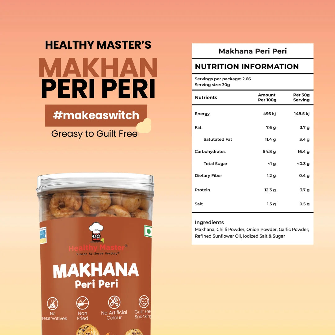 Crispy Fox Nuts (Makhana) - Peri Peri Flavour