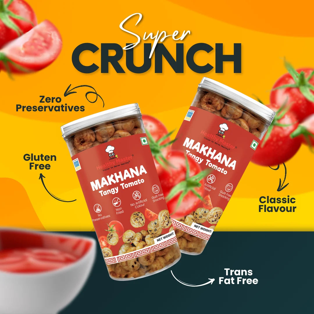 Crispy Fox Nuts (Makhana) - Tangy Tomato Flavour