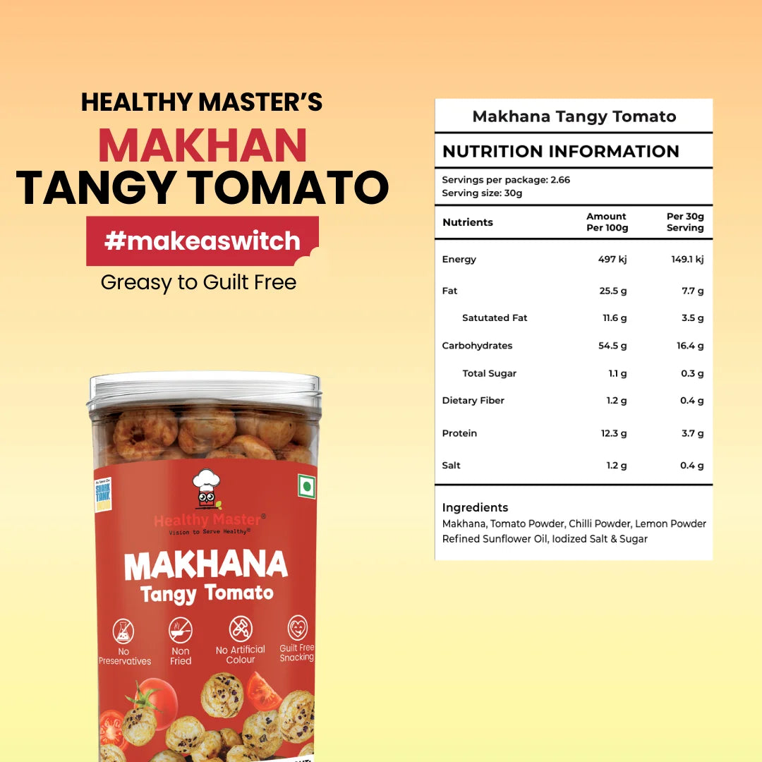 Crispy Fox Nuts (Makhana) - Tangy Tomato Flavour