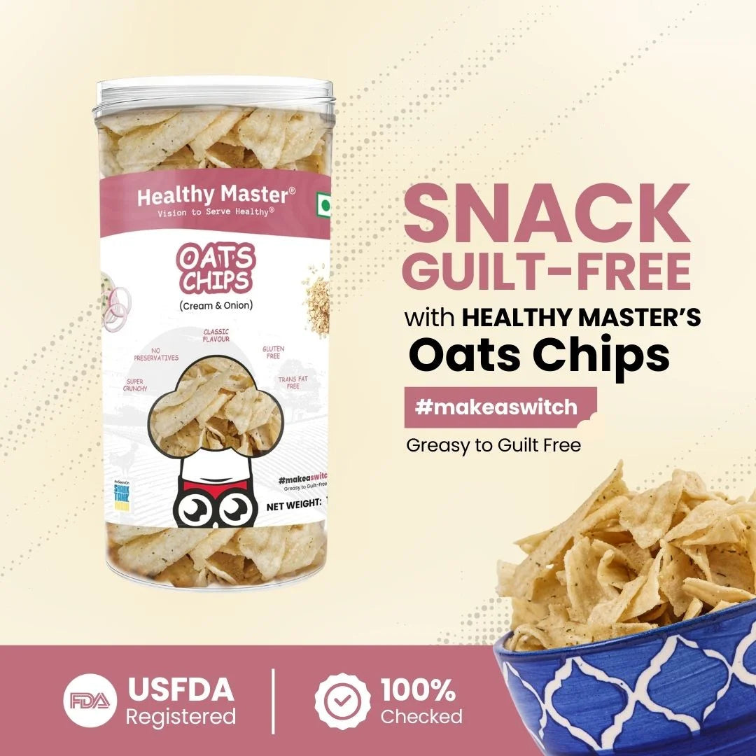 Oats Chips - Light and Crispy (Cream and Onion)