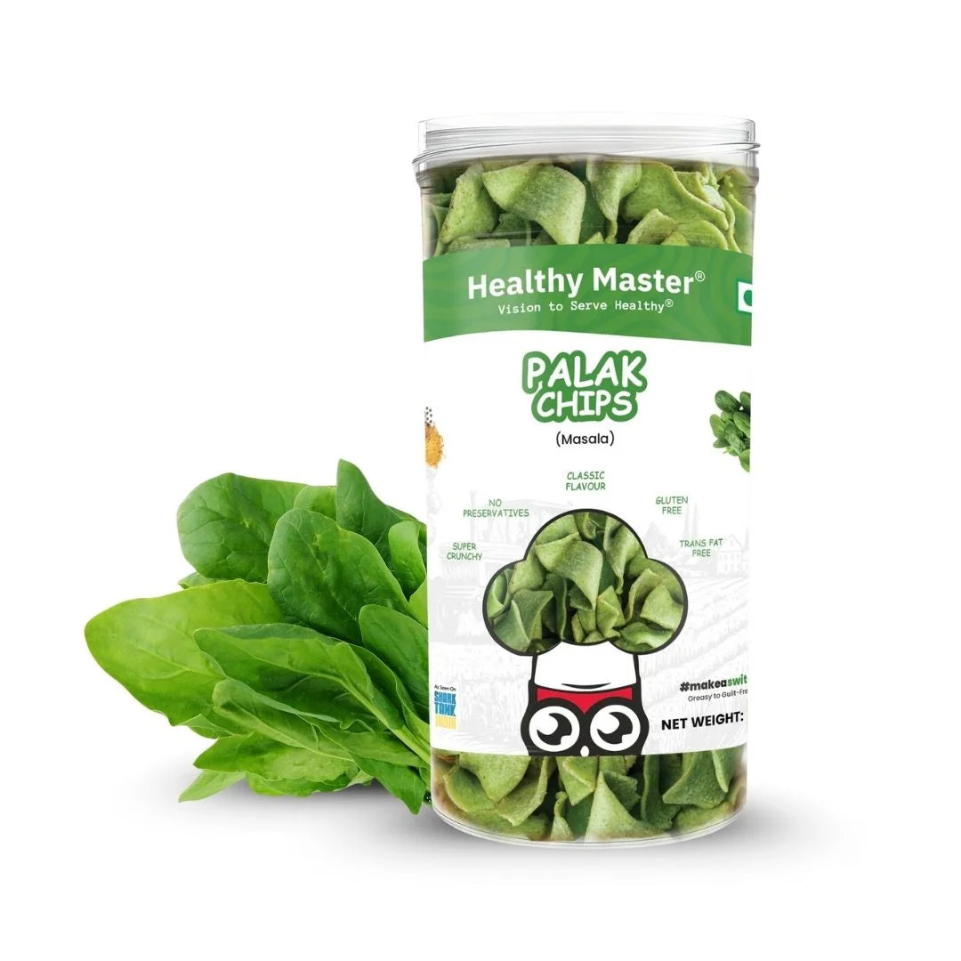 Palak & Blackgram (Urad) Chips - Light and Crispy (Spice Magic)