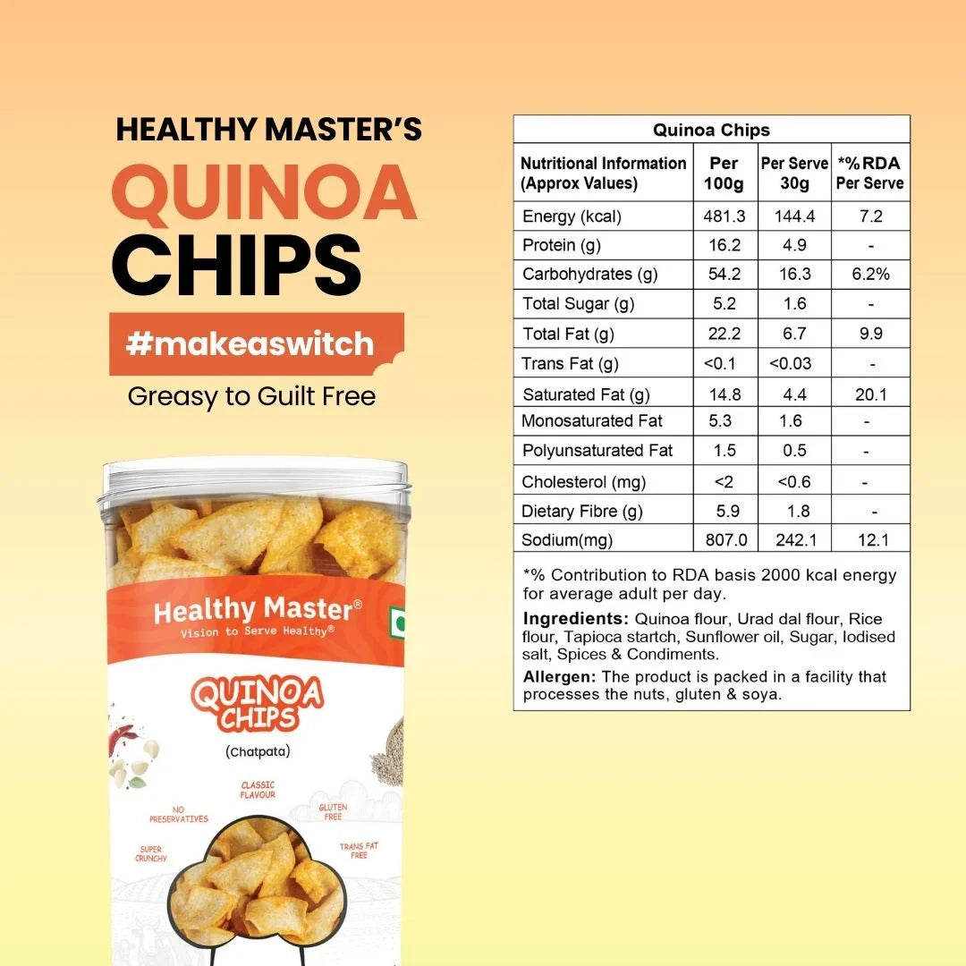 Quinoa Chips - Light and Crispy (Peri-Peri)