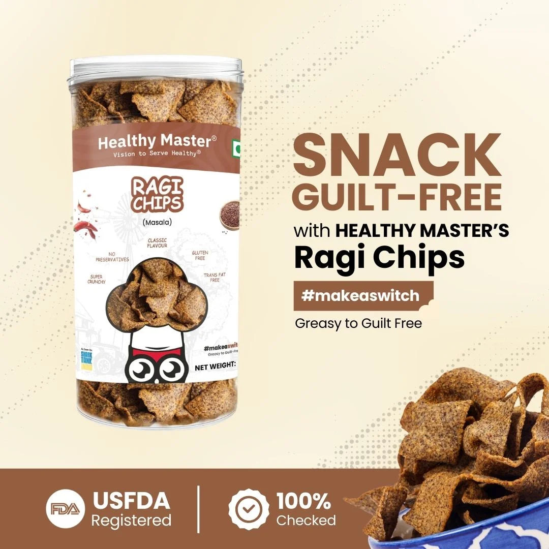 Ragi Chips - Light and Crispy (Traditional Spice)