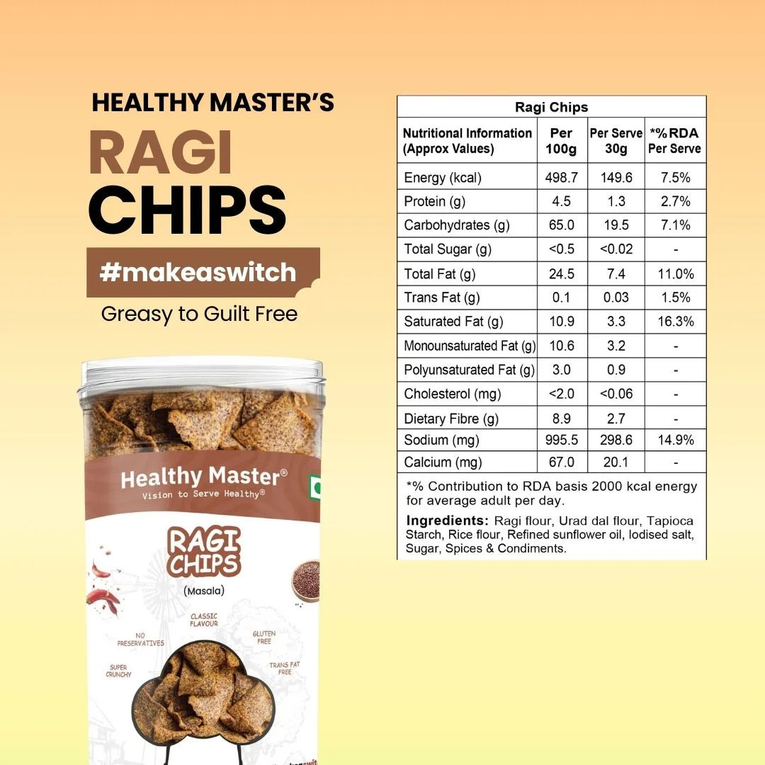 Ragi Chips - Light and Crispy (Traditional Spice)