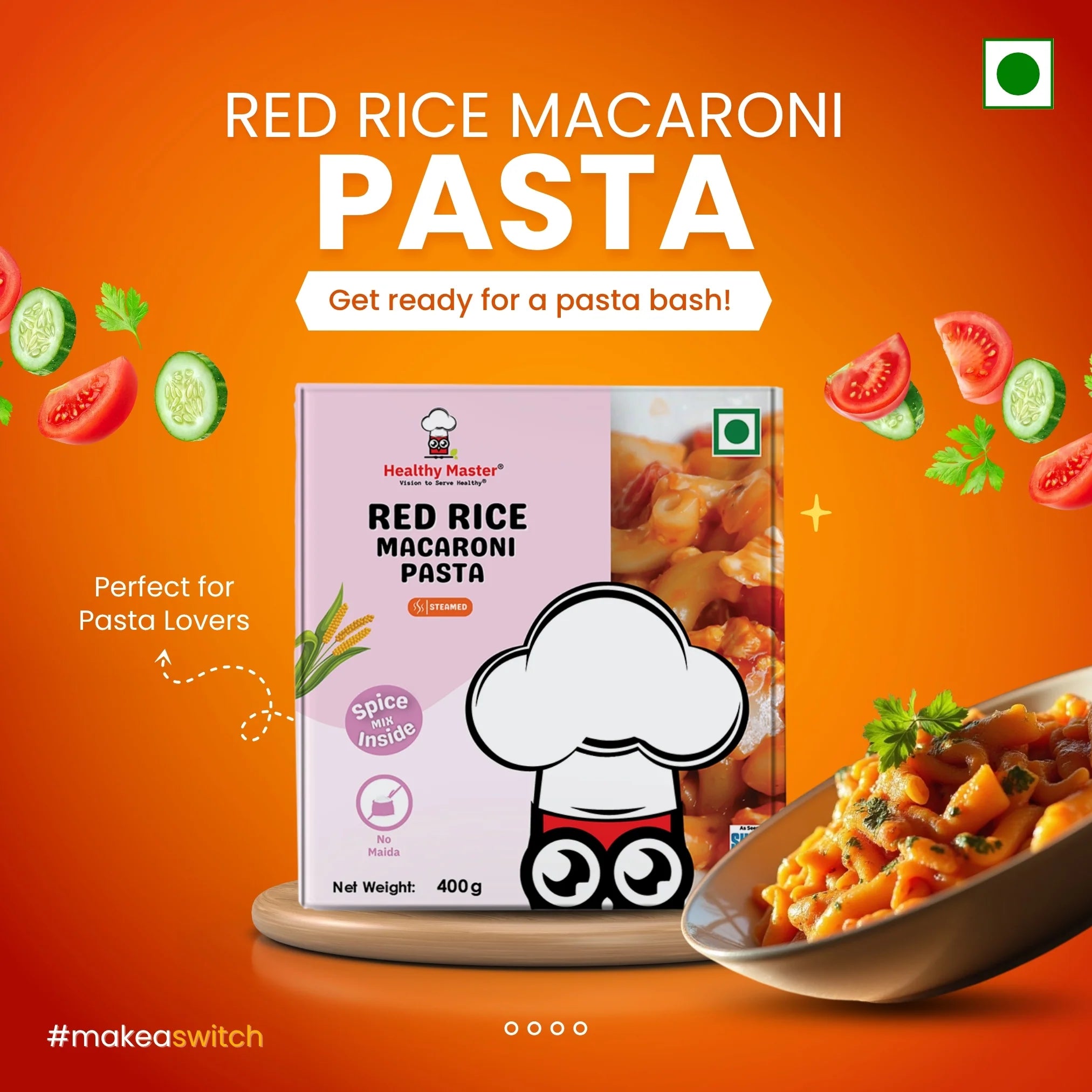 Red Rice Macaroni Pasta